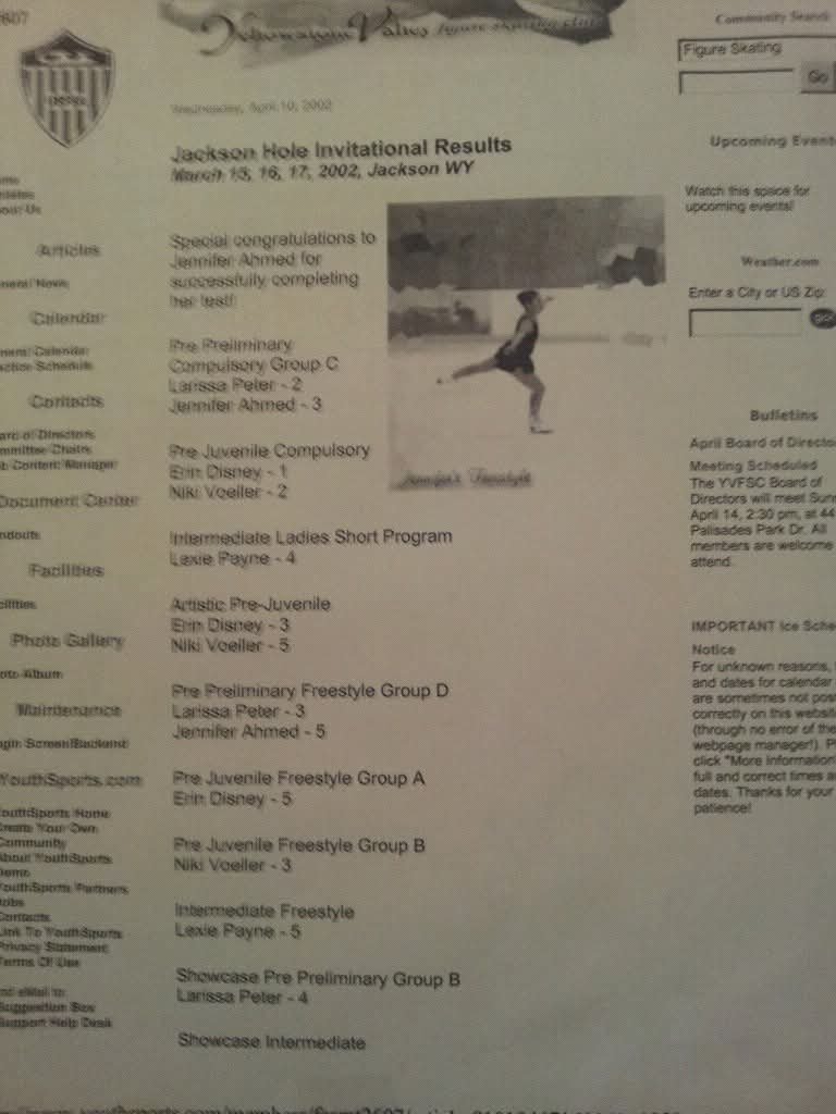 Jackson Hole Invitational figure skating results