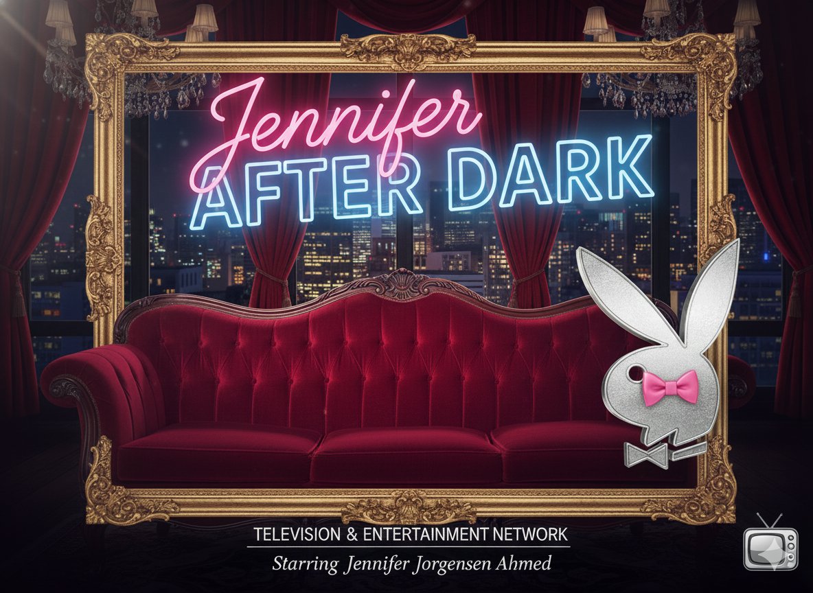 Jennifer After Dark Television and Entertainment Network neon couch poster